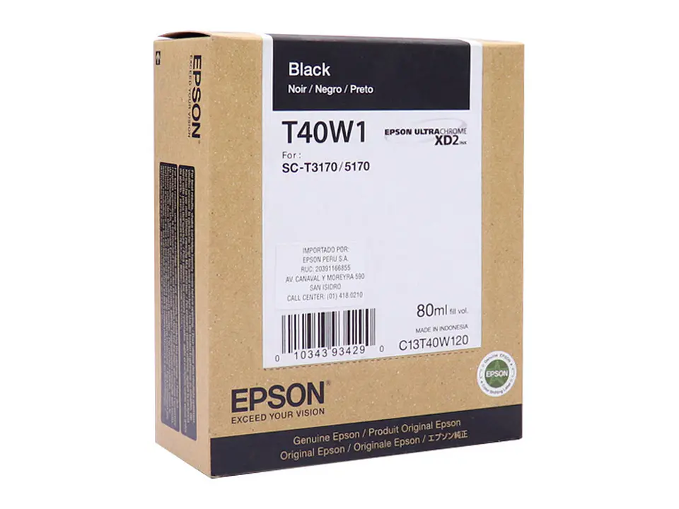 Epson T40W120 - Cartucho de tinta, UltraChrome XD2, contenido 80ml, color negro 1
