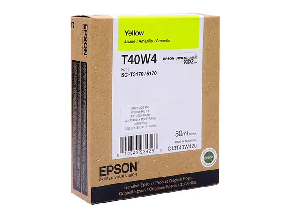 Epson T40W420 - Cartucho de tinta, UltraChrome XD2, contenido 50ml, color amarillo 1