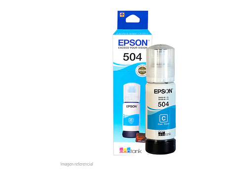Epson T504220-AL - Botella de tinta, color Cyan, contenido 70ml