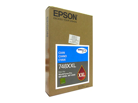 Epson T748XXL220-AL - T748XXL Cartucho de Tinta Color Cyan DuraBrite Pro de alta capacidad extra