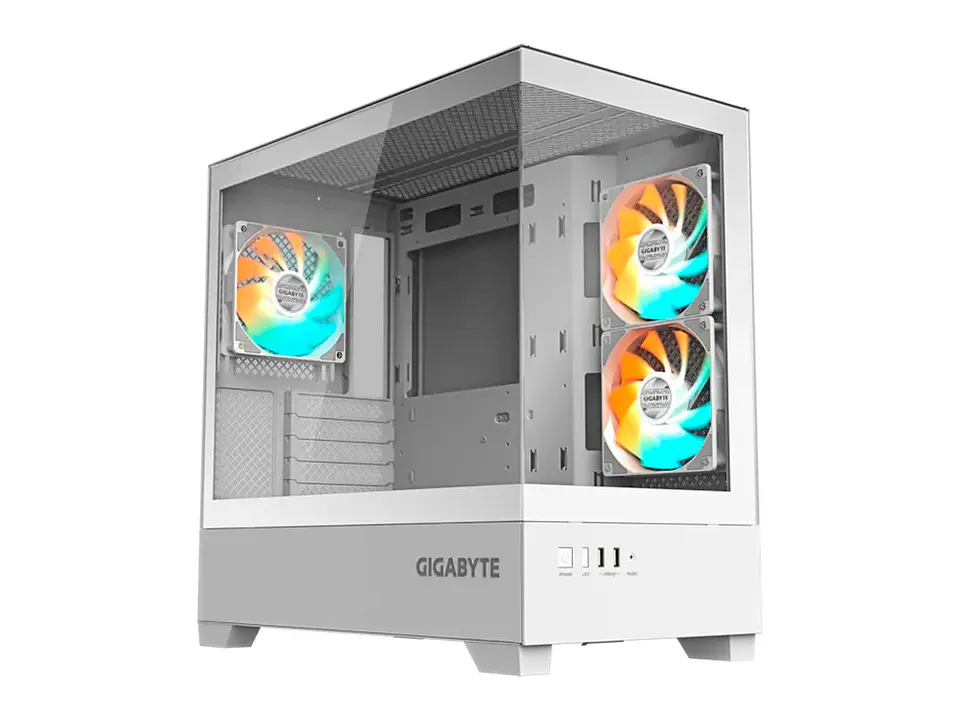 Gigabyte GB-C201PI - Case GB-C201P PANORAMIC, Mid Tower, Compatible con mini-ITX/m-ATX, Color blanco 1