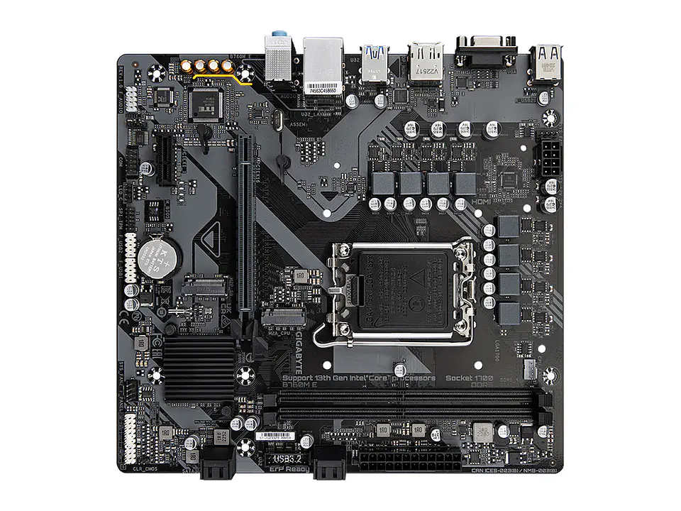 Motherboard Gigabyte B760M E (rev. 1.0) Chipset Intel B760, LGA1700, Micro ATX 1