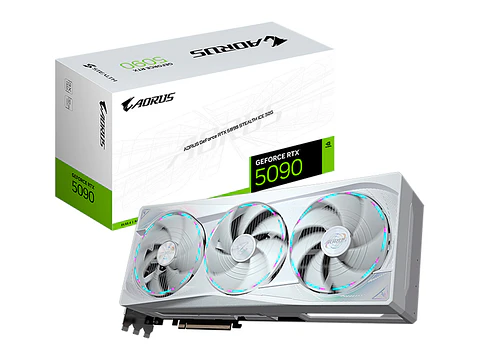 Tarjeta de video GIGABYTE GeForce RTX 5090 STEALTH ICE 32G, 32GB GDDR7, PCIe Gen 5.0