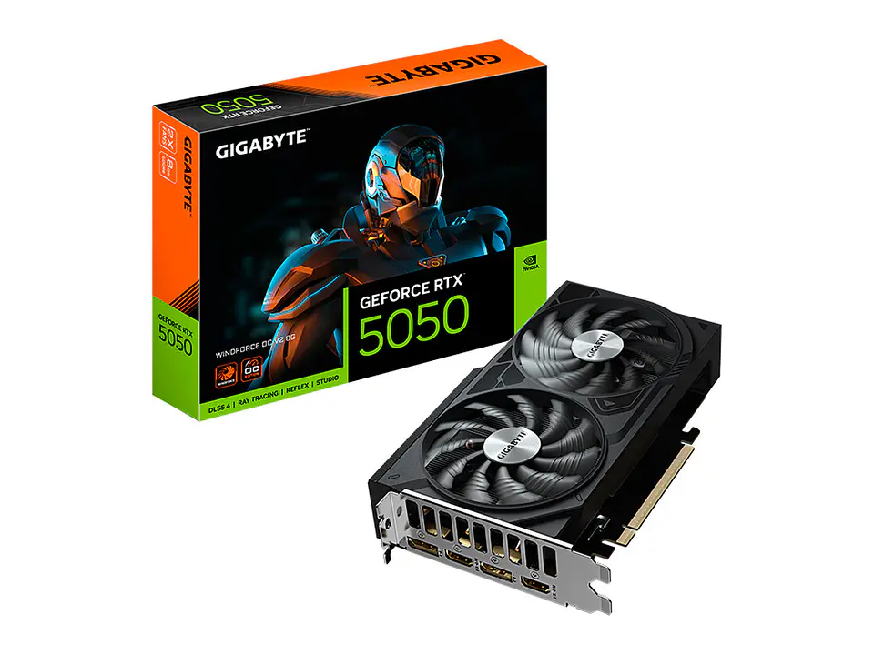 Gigabyte GV-N5050WF2OCV2-8GD - Tarjeta de video GeForce RTX 5050 WINDFORCE OC V2 8G, 8GB GDDR6, PCIe 5.0 1