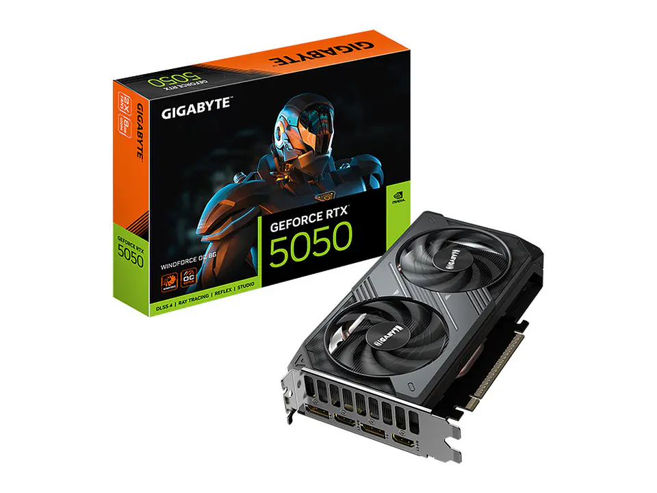 Gigabyte GV-N5050WF2OC-8GD - Tarjeta de video GeForce RTX 5050 WINDFORCE OC 8G, 8 GB GDDR6, PCIe Gen 5.0 5