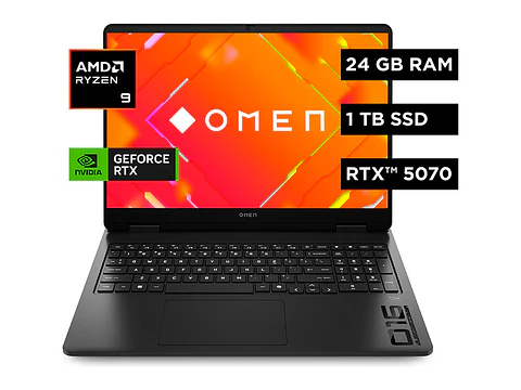 Notebook HP OMEN Gaming 16-ap0007la, 16" 2K IPS AMD Ryzen 9 8940HX hasta 5.3GHz, 24GB DDR5
