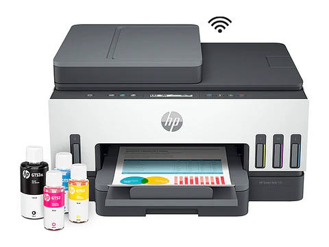 Multifuncional de tinta HP Smart Tank 750, Impresión/Escaneo/Copia/Wi-Fi/Bluetooth LE/LAN