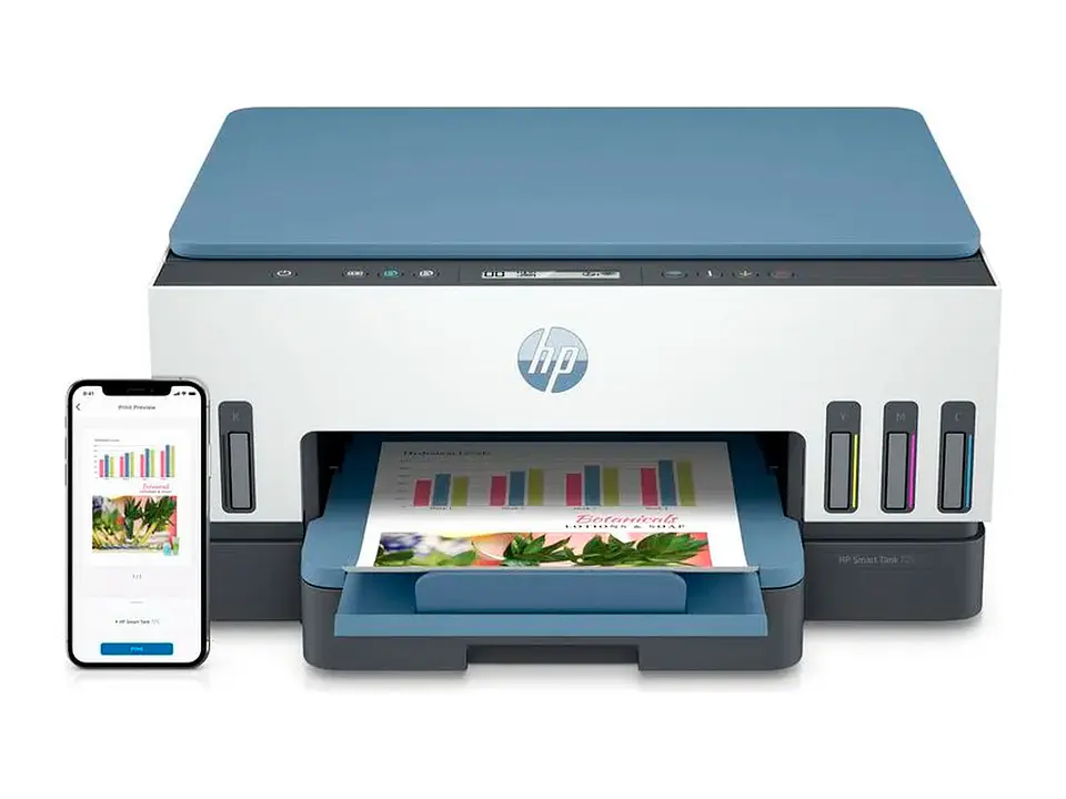 Multifuncional de tinta HP Smart Tank 725, Impresión/Escaneo/Copia/Wi-Fi/Bluetooth LE/USB 1