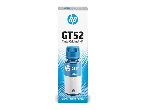 HP M0H54AL - Botella de tinta original Cian HP GT52, 70ml