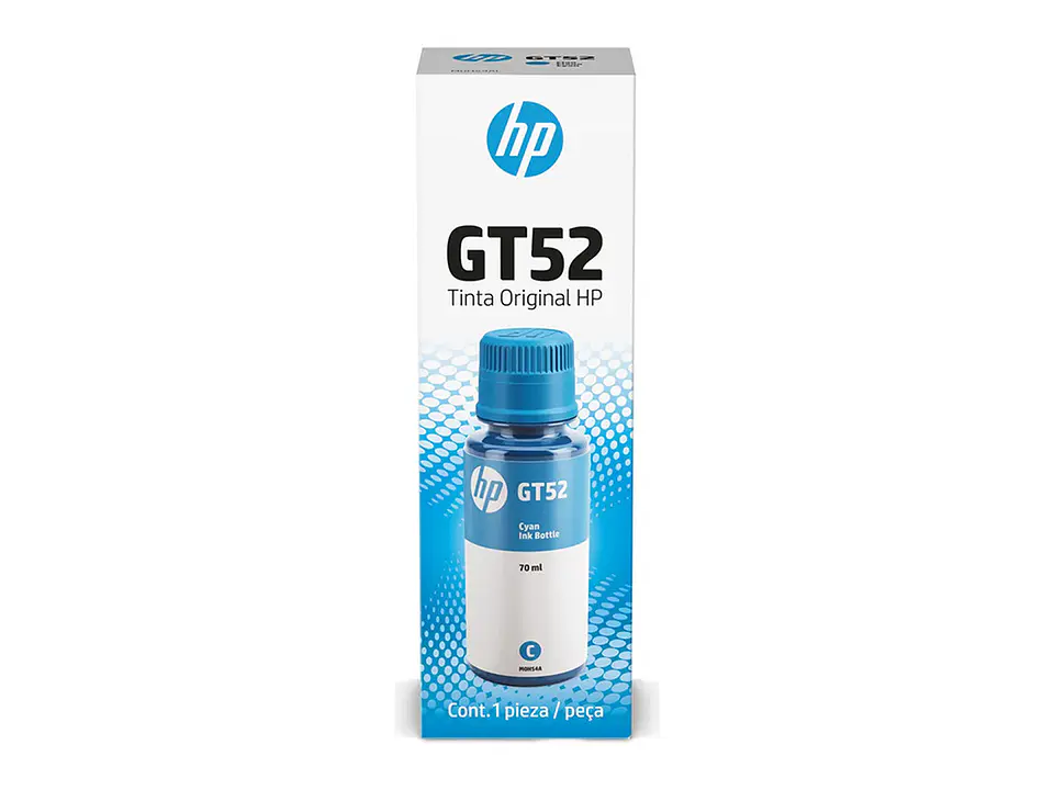 HP M0H54AL - Botella de tinta original Cian HP GT52, 70ml 1