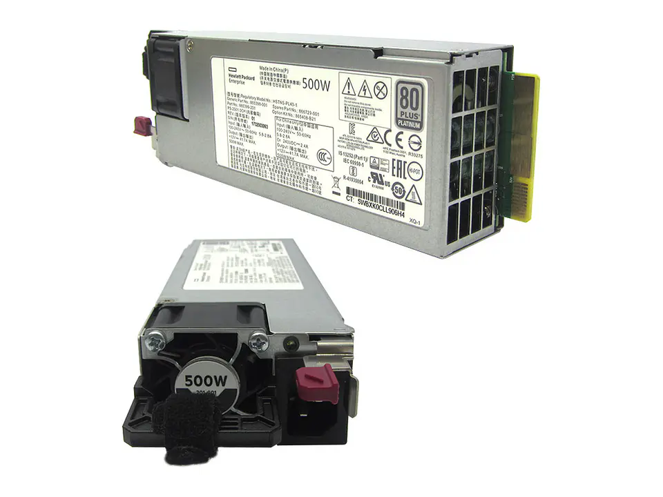 HPE 865408-B21 - Fuente de alimentación, 500W, 100V - 240VAC, 80 Plus Platinum, Hot-Plug 1