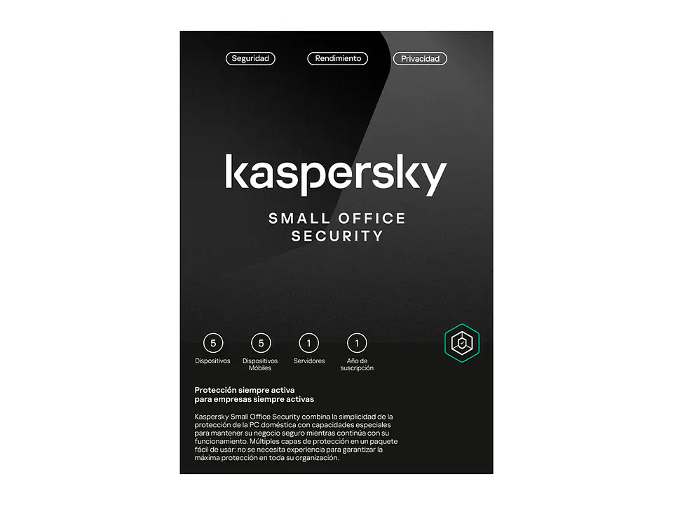 Kaspersky KL4541DDEFS - Software Small Office Security, para 5 PCs+1 Serv, Lic 1 año, Producto Virtual 1