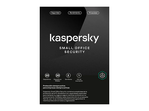 Kaspersky KL4541DDNFS - Software Small Office Security, para 20 PCs, Licencia 1 año, Producto Virtual