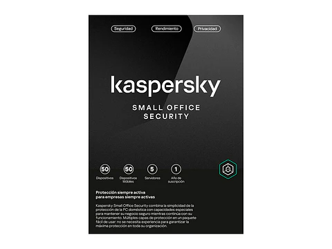 Kaspersky KL4541DDQFS - Software Small Office Security, para 50 PCs, Licencia 1 año, Producto Virtual