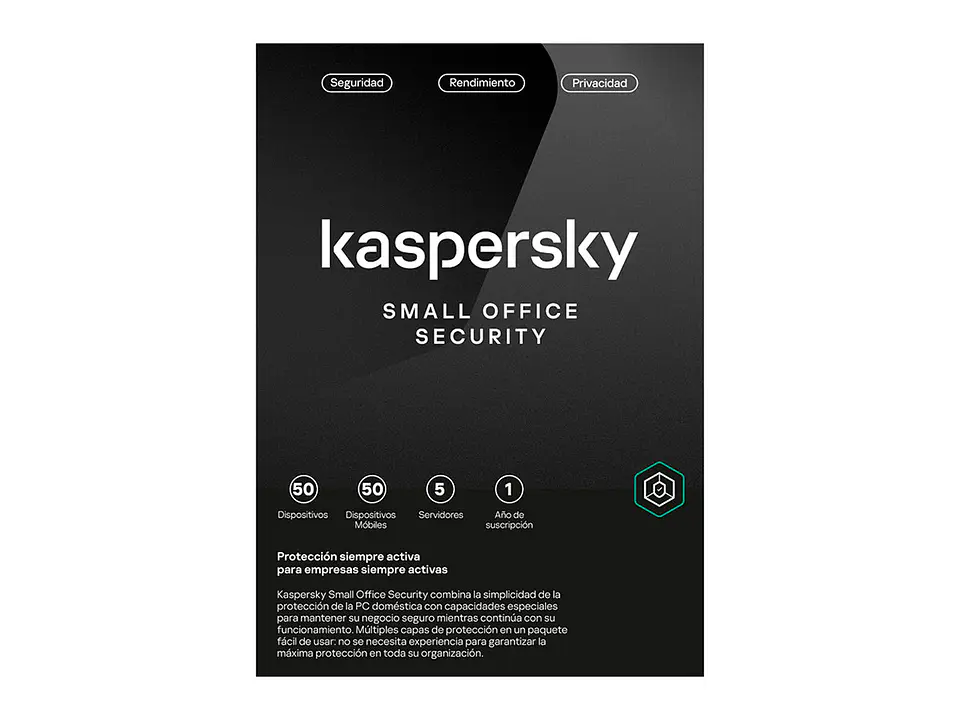 Kaspersky KL4541DDQFS - Software Small Office Security, para 50 PCs, Licencia 1 año, Producto Virtual 1