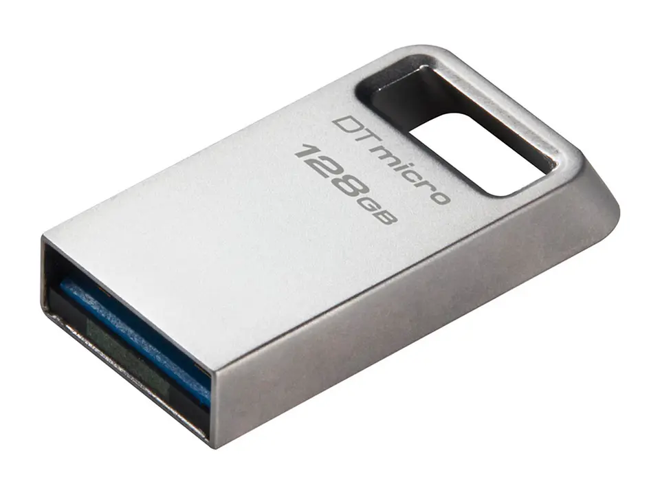 Kingston DTMC3G2/128GB - Memoria Flash DataTraveler Micro Unidad Flash USB Ultrapequeño con Metal Premium 1