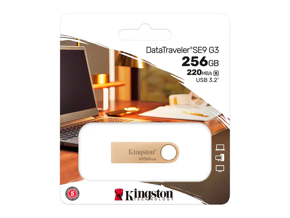 Kingston DTSE9G3/256GB - Memoria Flash USB DataTraveler SE9 G3, 256GB, USB 3.2 Gen 1 (Tipo-A) 1