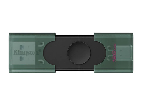 Kingston DTDEG2/128GB - Memoria Flash USB DataTraveler Duo, 128GB USB 3.2 Gen 1, Color Negro Mate
