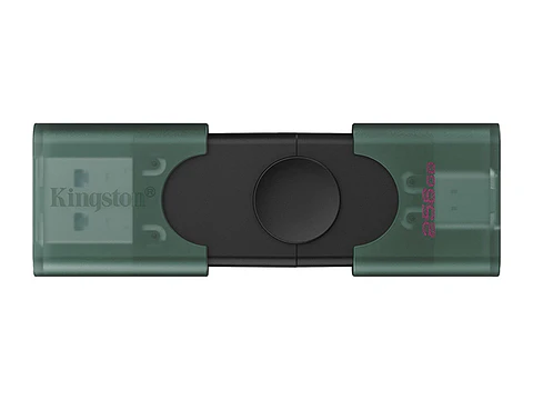 Kingston DTDEG2/256GB - Memoria Flash USB DataTraveler Duo, 256GB USB 3.2 Gen 1, Color Negro Mate