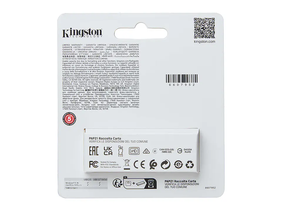 Kingston DTXS/64GB - Memoria Flash USB DataTraveler Exodia S, 64GB, interfaz: USB 3.2 Gen 1, Negro 4