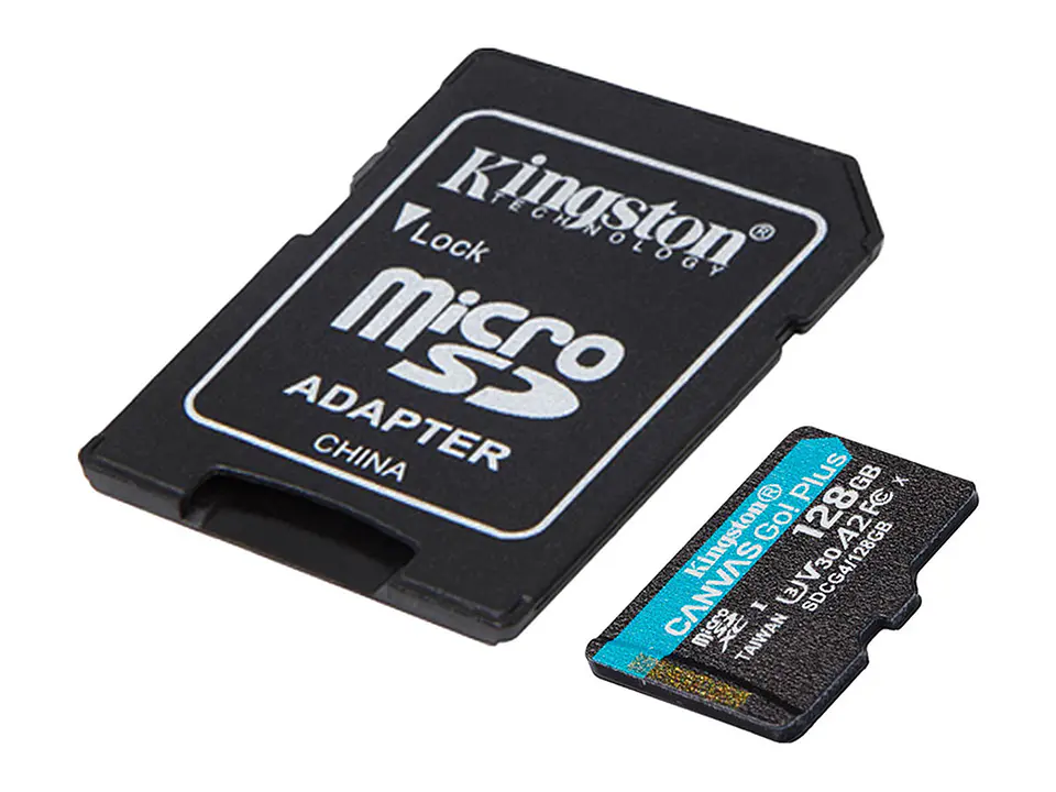 Kingston SDCG4/128GB - Memoria Flash microSD Canvas Go! Plus, 128GB, con adaptador SD 2