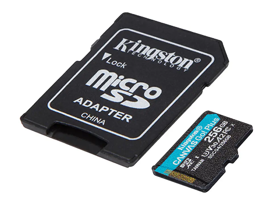 Kingston SDCG4/256GB - Memoria Flash microSD Canvas Go! Plus, 256GB, con adaptador SD 2