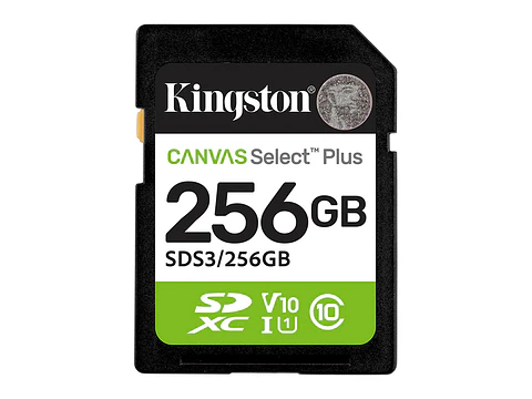 Kingston SDS3/256GB - Memoria Card SD SD Canvas Select Plus 256GB, categoría de velocidad: UHS-I/U1/V10