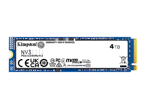 Kingston SNV3S/4000G - Unidad en estado solido 4000GB NV3 PCIe 4.0 NVMe M.2 SSD