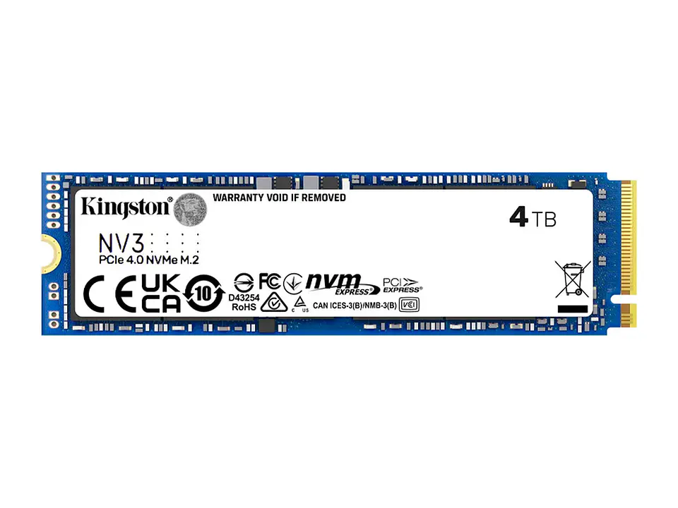 Kingston SNV3S/4000G - Unidad en estado solido 4000GB NV3 PCIe 4.0 NVMe M.2 SSD 1