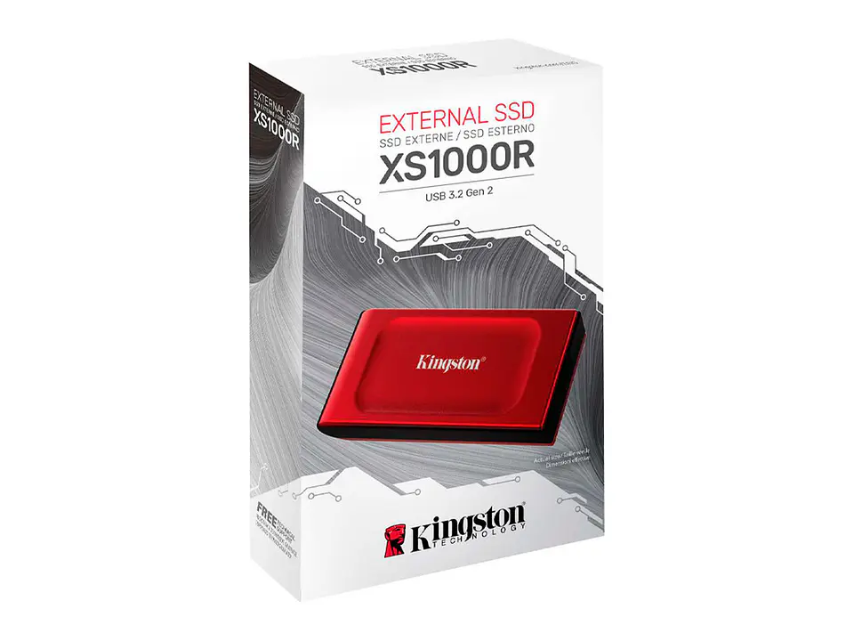 Kingston SXS1000R/2000G - Unidad en estado sólido externa XS1000, 2TB, USB 3.2 Gen 2 Tipo-C, Color Rojo 3