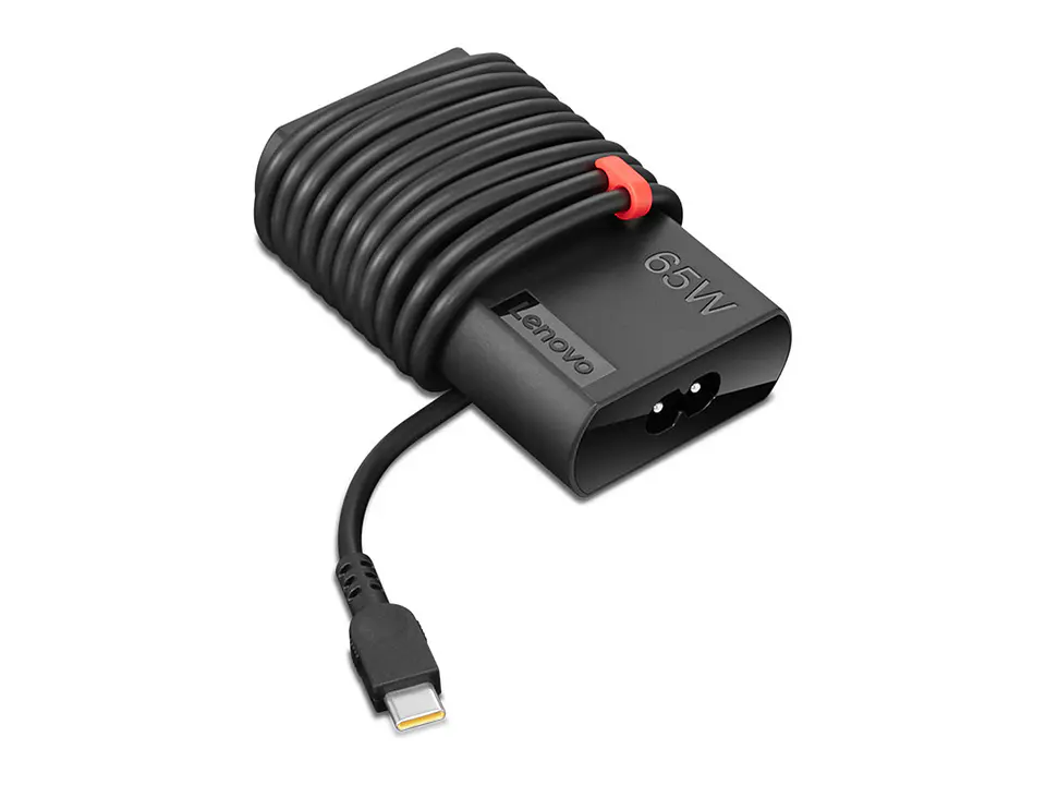 Lenovo 4X20V24674 - Adaptador de Corriente delgado AC ThinkPad de 65W, USB-C 1
