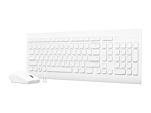 Lenovo GX31F38002 - Kit de Teclado + Mouse combo, 510, Inalámbrico, Color Blanco