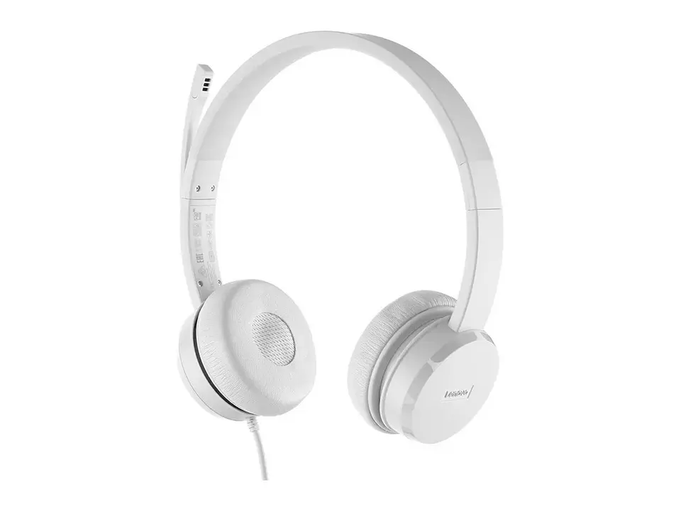 Lenovo GXD1E71385 - Auriculares Estereo con Microfono 110, Interfaz USB Tipo-A, Color Cloud Grey (Gris) 2