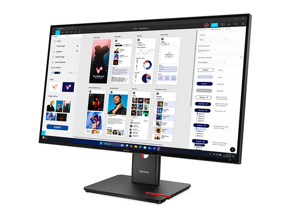 Lenovo 64B0ZAR1LA - Monitor Plano ThinkVision T32UD-40, 31