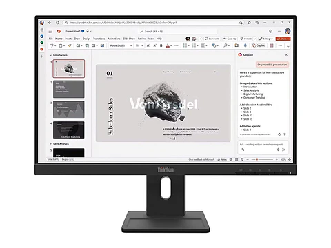 Lenovo 64C9MAR6LA - Monitor ThinkVision E22-40, 21.5" 1920x1080 WLED IPS, HDMI/DP/VGA Color Raven Black