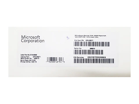 Microsoft Windows Server CAL 2025 1PK USER CAL (EP2-25271)