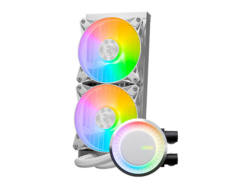 Refrigeracion líquida MSI MAG CORELIQUID E240 / Cantidad de ventiladores: 2, Color Blanco 3