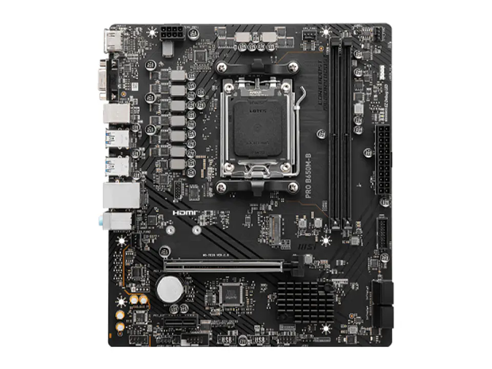 Motherboard MSI PRO B650M-B, Chipset AMD B650, Socket AMD AM5, mATX 1