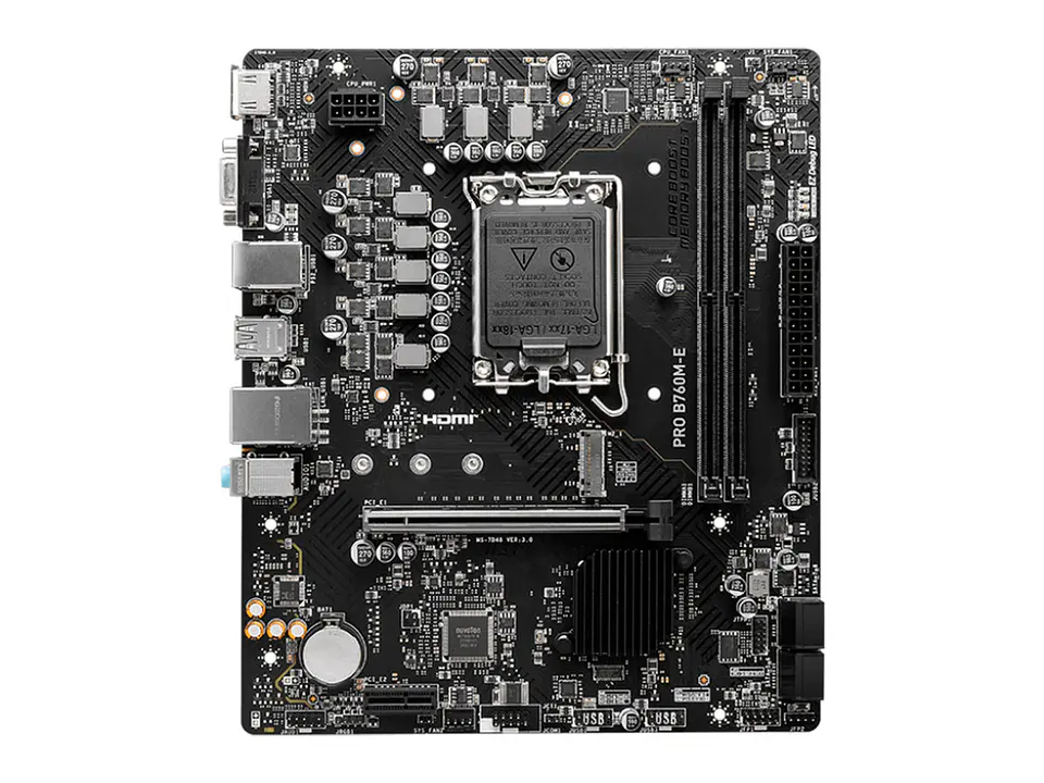 Motherboard MSI PRO B760M-E, Chipset Intel B760, LGA1700, HDMI, VGA, mATX 1