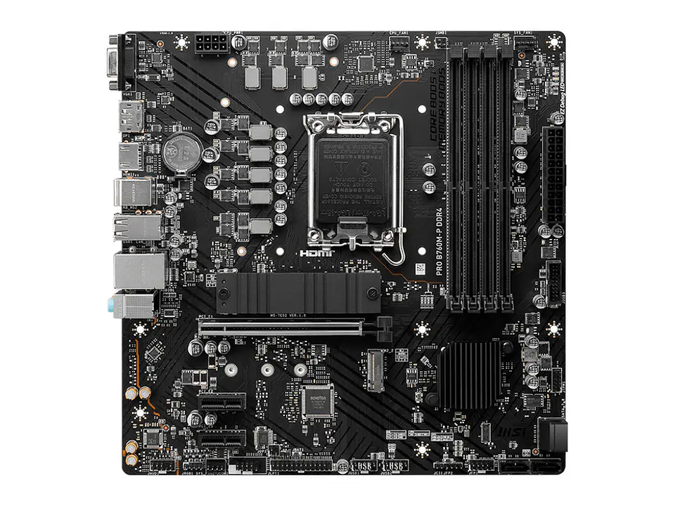 Motherboard MSI PRO B760M-P DDR4, Chipset Intel B760, LGA1700, HDMI, DP, VGA, mATX. 1