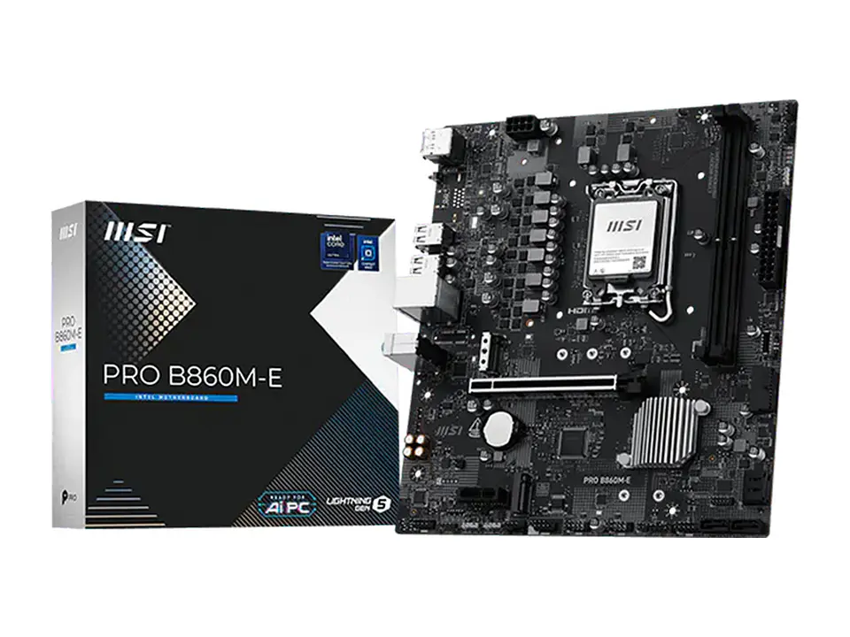 Motherboard MSI PRO B860M-E, Chipset Intel B860, LGA1851, HDMI, DP, mATX 1