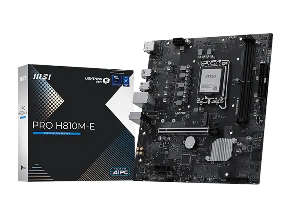 Motherboard MSI PRO H810M-E, Chipset Intel H810, LGA 1851, HDMI, DP, mATX 1