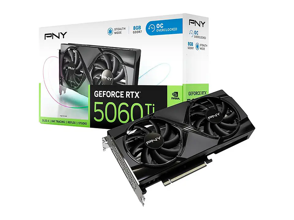 PNY VCG5060T8DFXPB1-O - Tarjeta de video GeForce RTX 5060 Ti OC, 8GB GDDR7, PCI Express 5.0 x8 1