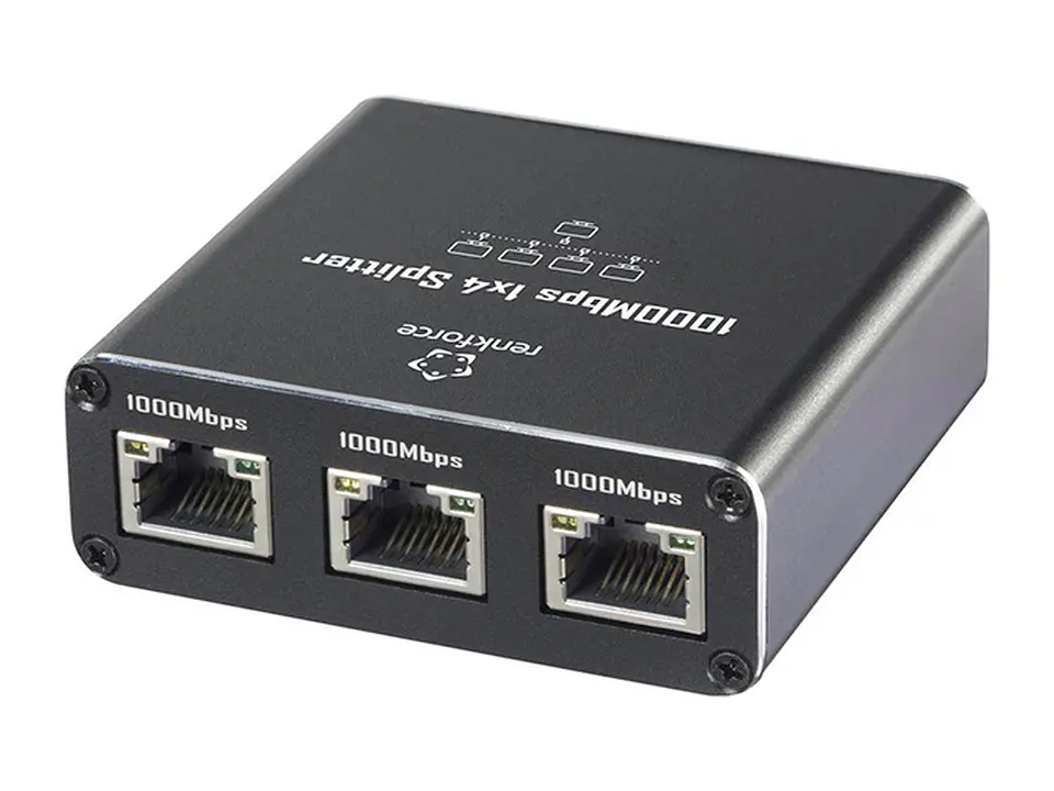 Renkforce RF-GES-400 - Switch Gigabit Ethernet con 4 puertos RJ45 y alimentación por USB 1