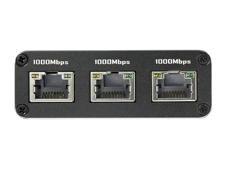 Renkforce RF-GES-400 - Switch Gigabit Ethernet con 4 puertos RJ45 y alimentación por USB 3