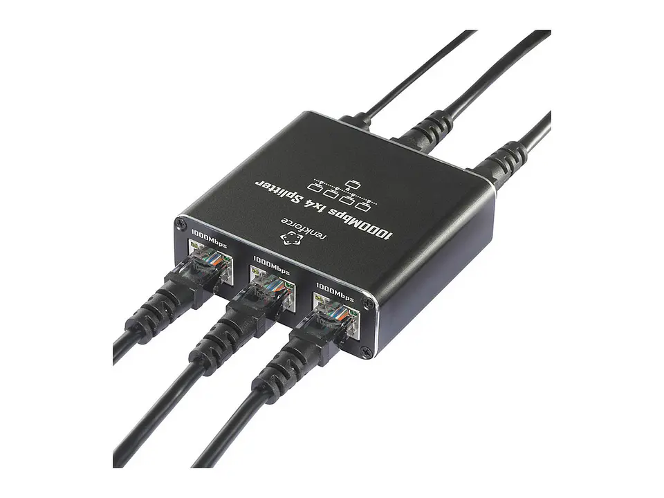 Renkforce RF-GES-400 - Switch Gigabit Ethernet con 4 puertos RJ45 y alimentación por USB 5