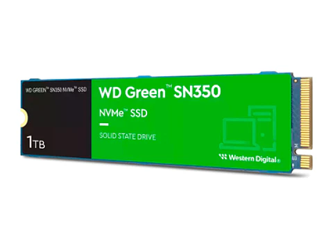SanDisk WDS100T2G0C-00CDH0 - Unidad en estado solido WD Green SN350 NVMe 1TB M.2 2280, PCIe Gen3 x4 NVMe v1.3