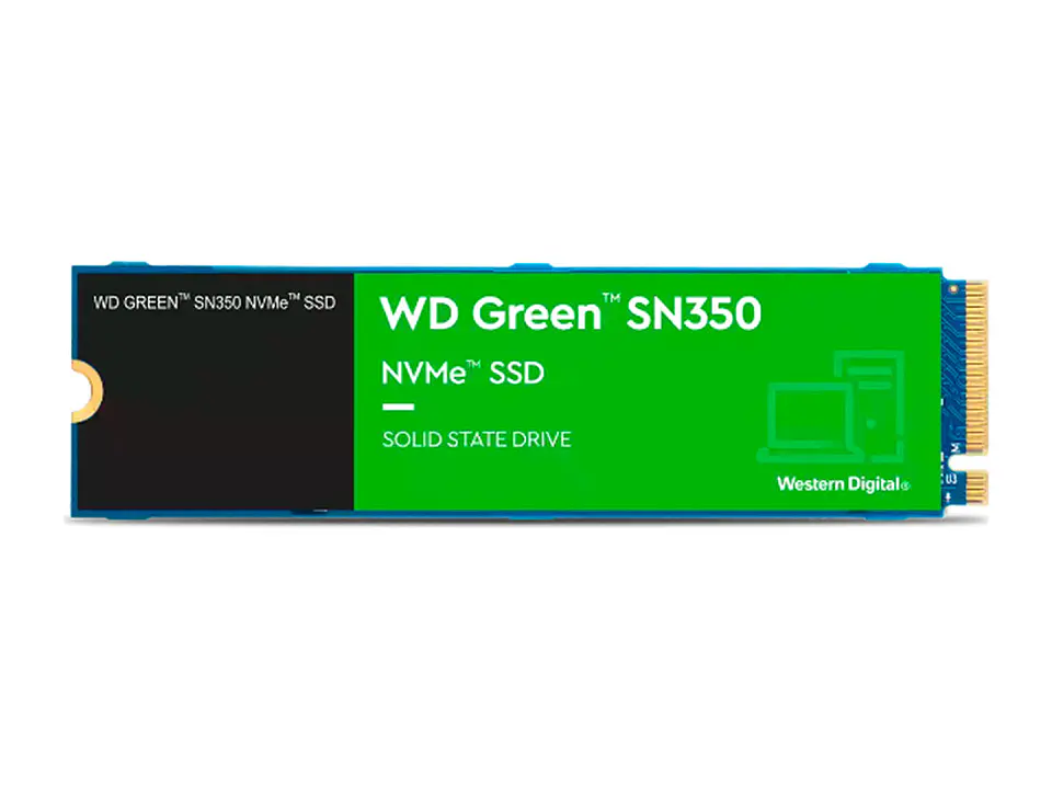 SanDisk WDS100T2G0C-00CDH0 - Unidad en estado solido WD Green SN350 NVMe 1TB M.2 2280, PCIe Gen3 x4 NVMe v1.3 2