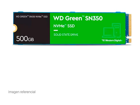 SanDisk WDS500G2G0C-00CDH0 - Unidad en estado solido Western Digital Green SN350 NVMe, 500GB M.2 2280