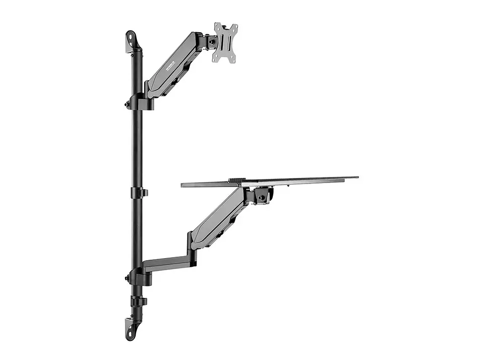 Speaka Professional SP-MM-710 - Soporte de pared + bandeja para teclado para monitor 2